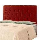 Cabeceira Kim Queen 160 Cm Sued Vermelho