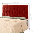 Cabeceira Kim Queen 160 Cm Sued Vermelho