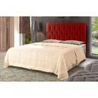 Cabeceira Kim Queen 160 Cm Sued Vermelho