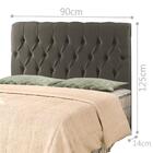 Cabeceira Kim Solteiro 90 Cm Sued Cinza