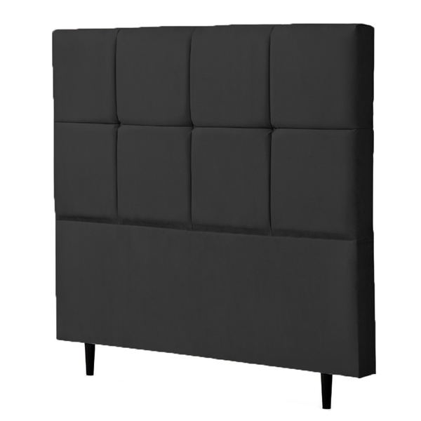 Cabeceira King 190cm Roma Preto Suede Carolina Moveis