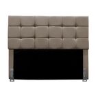 Cabeceira King 195 Cm Estofada Mali Em Suede Com Frame Bege E