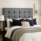 Cabeceira King 195 Cm Estofada Malta Em Suede Com Frame Cinza