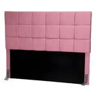 Cabeceira King 195 Cm Estofada Malta Em Suede Com Frame Rosa