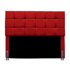 Cabeceira King 195 Cm Estofada Talita Em Suede Com Frame Verm