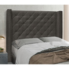 Cabeceira King 195 Cm Vicenza Suede - Ssx Multicoisas - Cinza