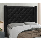 Cabeceira King 195 Cm Vicenza Suede - Ssx Multicoisas - Preto