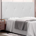 Cabeceira King 195cm Decorativa Lionel Corano Branco - Montan
