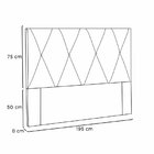Cabeceira King 195cm Linho Aquilla Cinza