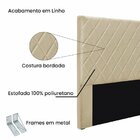 Cabeceira King 195cm Linho Esmeralda Dourado