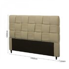 Cabeceira King 195cm Linho Ravena  Creme