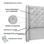 Cabeceira King 195cm Linho Rústico Vicenza  Grigio