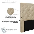 Cabeceira King 195cm Linho Tânia Dourado