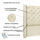 Cabeceira King 195cm Linho Vicenza Pérola