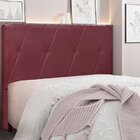 Cabeceira King 195cm Veludo Aquilla  Vinho