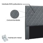 Cabeceira King 195cm Veludo Esmeralda  Cinza