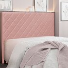 Cabeceira King 195cm Veludo Esmeralda  Rosa