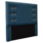 Cabeceira King 195cm Veludo Gênova  Azul Marinho