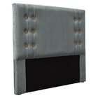 Cabeceira King 195cm Veludo Gênova  Cinza