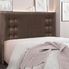 Cabeceira King 195cm Veludo Gênova  Marrom