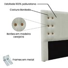 Cabeceira King 195cm Veludo Gênova  Prata