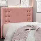 Cabeceira King 195cm Veludo Gênova  Rosa