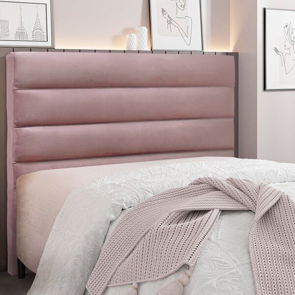 Cabeceira King 195cm Veludo La Itáliana  Lilás