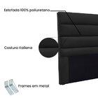 Cabeceira King 195cm Veludo La Itáliana  Preto