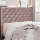 Cabeceira King 195cm Veludo Tânia Spezzia Lilás