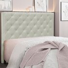 Cabeceira King 195cm Veludo Tânia Spezzia Prata