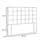 Cabeceira King 195cm Veludo Verona  Cinza