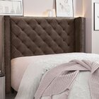 Cabeceira King 195cm Veludo Vicenza  Marrom