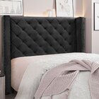 Cabeceira King 195cm Veludo Vicenza  Preto