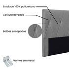 Cabeceira King 1 95m Aquilla Linho Rústico - Pallazio - Cinza