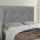 Cabeceira King 1 95m Aquilla Linho Rústico - Pallazio - Cinza