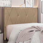 Cabeceira King 1 95m Ávila Suede Bege - Pallazio