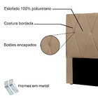 Cabeceira King 1 95m Ávila Suede - Pallazio - Bege