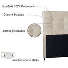 Cabeceira King 1 95m Berlim Suede Bege - Pallazio