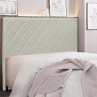 Cabeceira King 1 95m Esmeralda Veludo - Pallazio - Cinza Prata