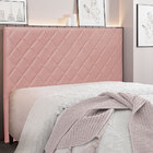 Cabeceira King 1 95m Esmeralda Veludo Rosa - Pallazio