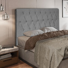 Cabeceira King 1 95m Estocolmo Linho Cinza - Pallazio