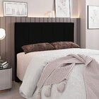 Cabeceira King 1 95m Genebra Suede - Pallazio - Preto