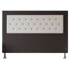 Cabeceira King 1 95m Havana Suede Marrom Com Corino Branco -