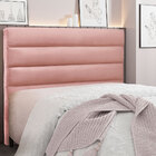 Cabeceira King 1 95m La Italiana Veludo Rosa - Pallazio