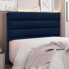 Cabeceira King 1 95m Las Palmas Suede - Pallazio - Azul Marin