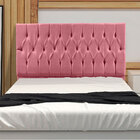 Cabeceira King 1 95m Madrid Suede Rosa - Pallazio