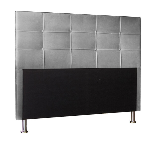 Cabeceira King 1 95m Roma Suede - Pallazio - Cinza