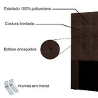 Cabeceira King 1 95m Santiago Suede Marrom - Pallazio