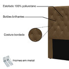 Cabeceira King 1 95m Toledo Suede Caramelo - Pallazio