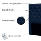 Cabeceira King 1 95m Toledo Suede - Pallazio - Azul Marinho